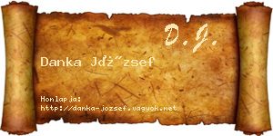 Danka József névjegykártya